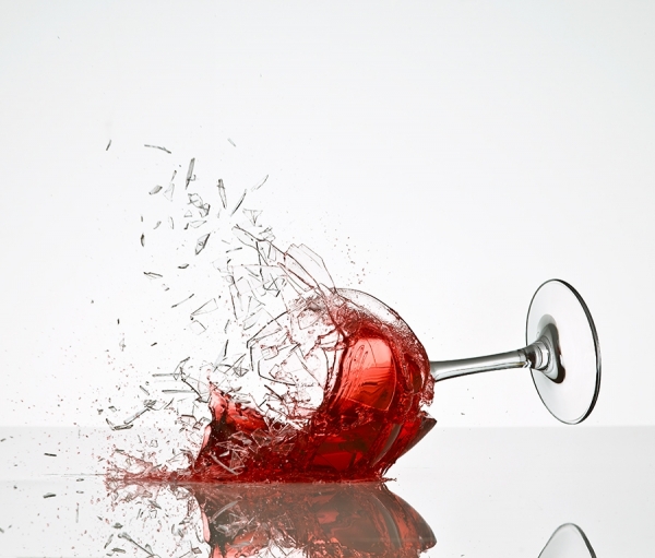 Wine Glass Shattering by Don Farrall 
